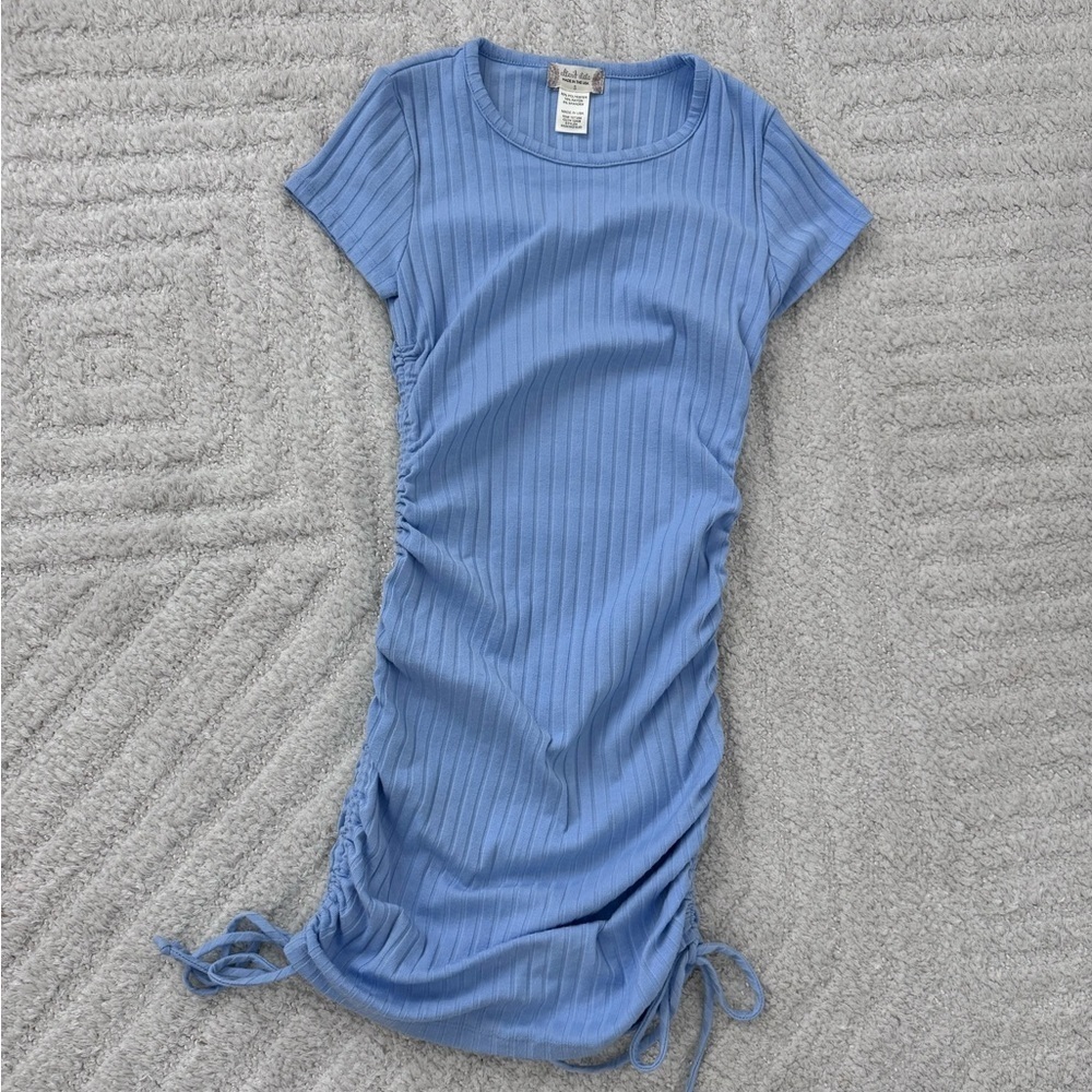 Alter’d State women’s Cinched Ribbed Dress - Size XS in Light Blue